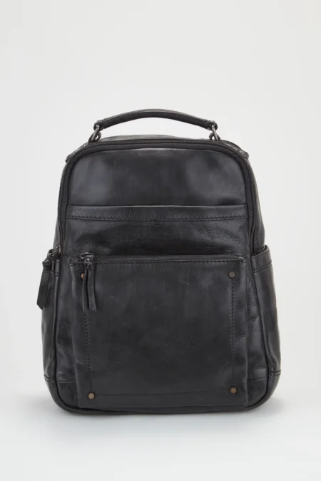 Rado Leather I-Pad Backpack Black