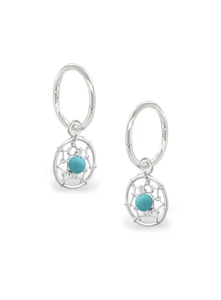 Dream Catcher Charms and Sleeper Earrings in Sterling Silver