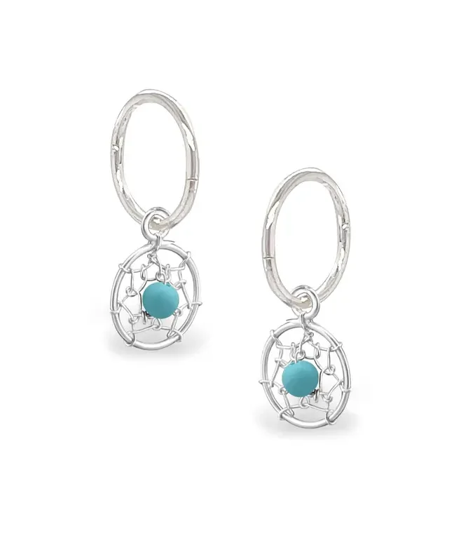 Dream Catcher Charms and Sleeper Earrings in Sterling Silver