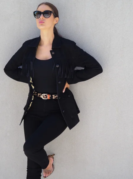 Savannah Suede Jacket | Black