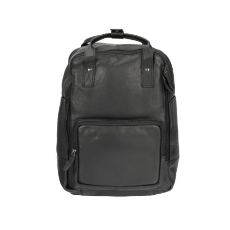 Leather Backpack Mackay - Black