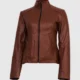 Tan Brown Leather Jacket