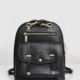 5th Ave Leather Backpack Black