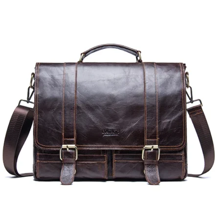 The Retro Laptop Briefcase - Coffee