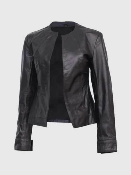 Open Front Collarless Jacket
